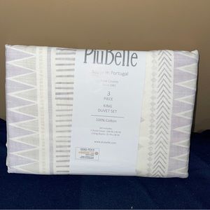 Piubelle Piu Belle Multicolored Cotton King Duvet 3 Pc Set Made In Portugal NWT